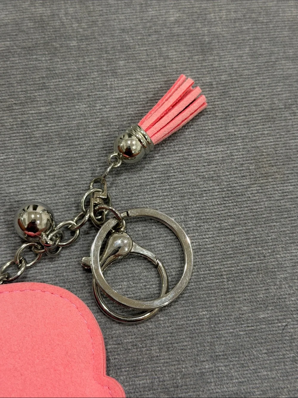 Pink Ice Cream Crystal Keychain